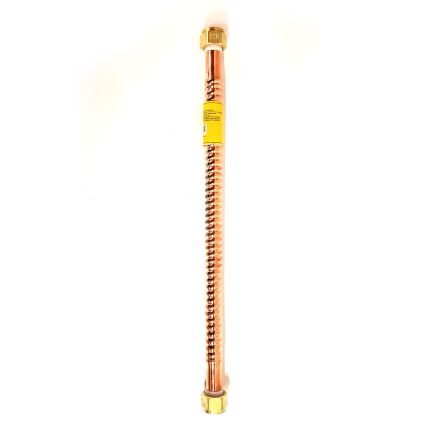 Thrifco Plumbing 4400203 Copper 7/8 Inch O.D. Water Heater Flex Hose With 3/4 Inch FIP x 3/4 Inch FIP Swivel Connectors - 24 Inch Long