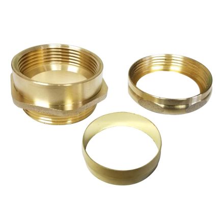 Thrifco 4400221 1-1/2 Inch Female Brass Trap Adapter with Slip-Joint Connection