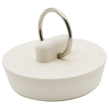 Thrifco 4400604 1-1/2 Inch Universal Rubber Sink Drain Stopper in White