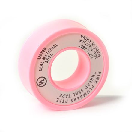 Thrifco 4400942 1/2 Inch x 260 Inch Pink High Density Plumbers Thread Sealing Tape