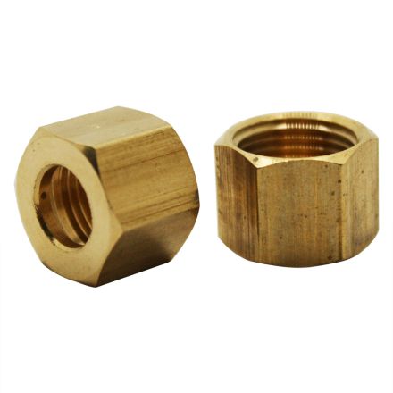 Thrifco 4401345 #61-C 5/16 Inch Lead-Free Brass Compression Nut 2/Pack
