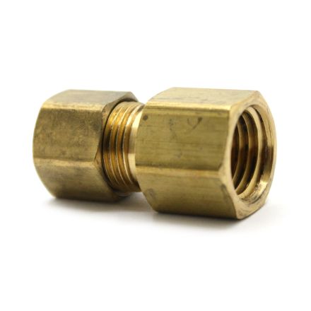 Thrifco 4401351 #66 5/16 Inch x 1/4 Inch Lead-Free Brass Compression FIP Adapter
