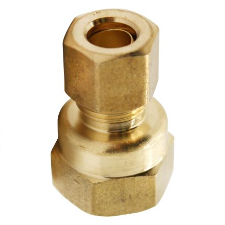 Thrifco 4401352 #66 5/16 Inch x 3/8 Inch Lead-Free Brass Compression FIP Adapter