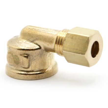Thrifco 4401397 #70-C 1/4 Inch x 3/8 Inch Lead-Free Brass Compression FIP 90 Elbow