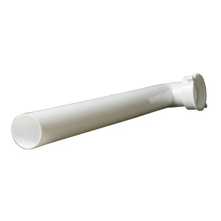 Thrifco 4401681 1-1/2 Inch x 15 Inch Long Plastic Tubular Direct Connect Waste Arm with Nut & Washer