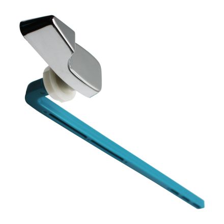 Thrifco Plumbing 4402035 Mansfield Toilet Tank Trip Lever 9-Inch Plastic Chrome Handle (Blue Lever)