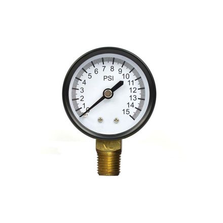 Thrifco 4402337 Gas Pressure Test Gauge 0-15 PSI with 1/10 PSI Increment