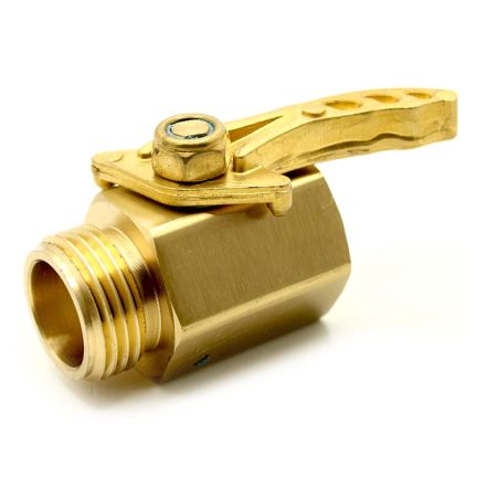Thrifco Plumbing 4403380 Heavy Duty 3/4 Inch Brass Garden Hose Shut Off Valve with Large Handle