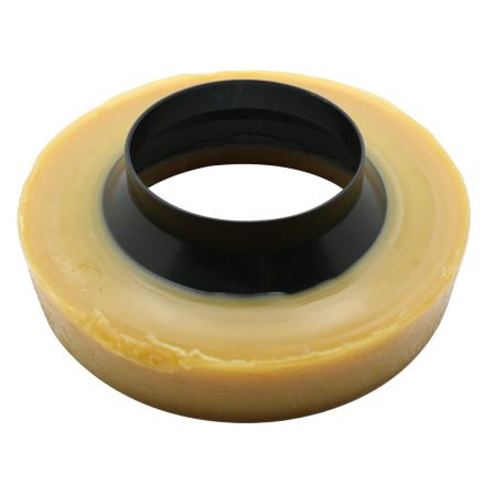 Thrifco Plumbing 4544010 Toilet Bowl Gasket Wax Ring with Plastic Flange for 3 Inch and 4 Inch Waste Lines - 04420