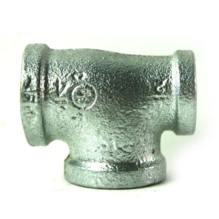 Thrifco Plumbing 5217074 3/4 Inch x 1/2 Inch x 3/4 Inch Galvanized Steel Reducer Tee