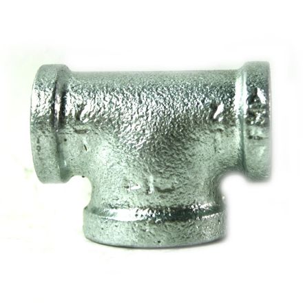 Thrifco Plumbing 5217076 1/2 Inch x 1/2 Inch x 3/4 Inch Galvanized Steel Reducer Tee