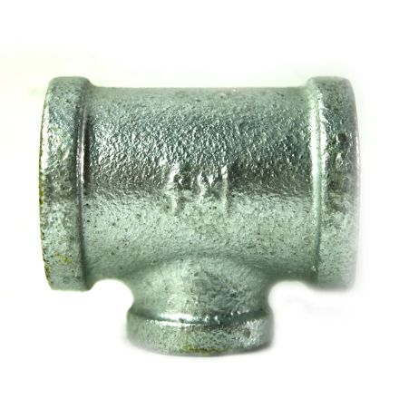 Thrifco Plumbing 5217078 1 Inch x 1 Inch x 1/2 Inch Galvanized Steel Reducer Tee