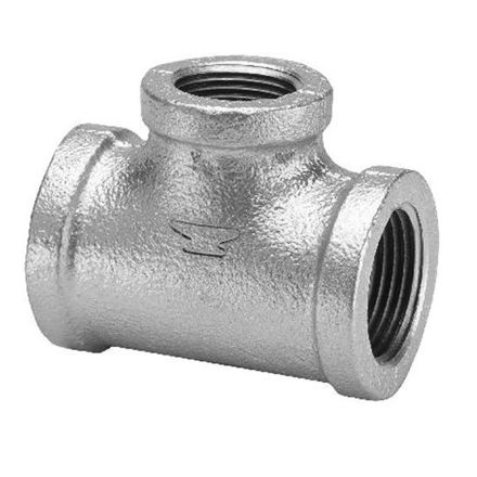 Thrifco Plumbing 5217086 1-1/2 Inch x 1-1/2 Inch x 3/4 Inch Galvanized Steel Reducer Tee