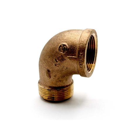 Thrifco Plumbing 5317039 1/4 Inch 90 Brass St Elbow