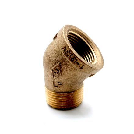 Thrifco Plumbing 5317047 1/8 Inch 45 Brass St Elbow