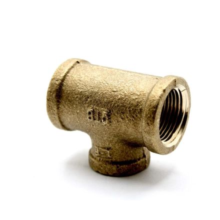 Thrifco Plumbing 5317071 1/2 X 1/2 X 3/8 Red Brass Tee