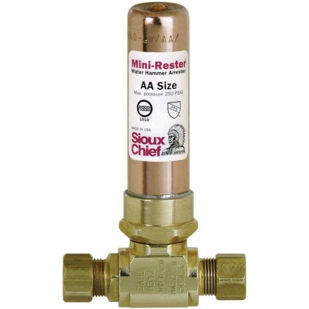 Thrifco Plumbing 5436273 1/4-Inch OD Compression Mini Rester Residential Water Hammer Arrester – OEM Sioux Chief Mfg 66O-TC0