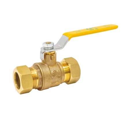 Thrifco Plumbing 6414034 1/2 Inch (5/8 Inch O.D.) Brass Compression Gate Valve