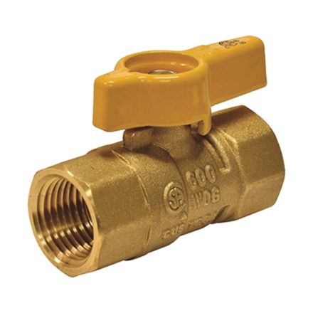Thrifco Plumbing 6415083 1 Inch FIP x 1 Inch FIP Brass Straight Gas Ball Valve