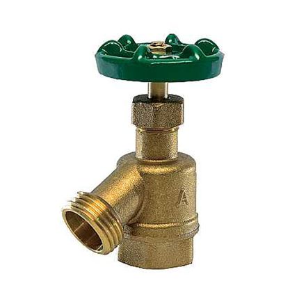 Thrifco Plumbing 6415112 Bent Nose Garden Valve 1 Inch FIP x 1 Inch Male GHT