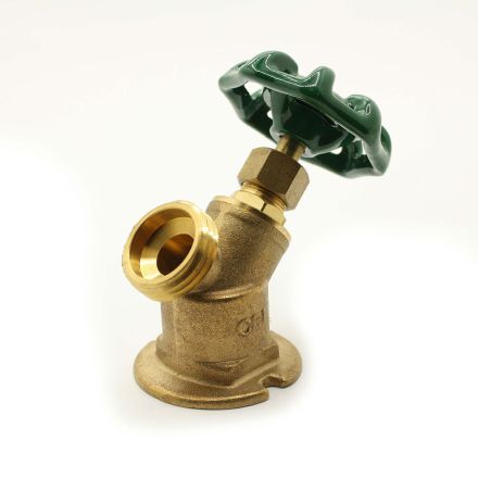Thrifco Plumbing 6415127 3/4 Inch FIP x 3/4 Inch GHT Brass Flanged Threaded Sillcock Valve