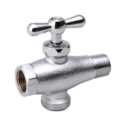 Thrifco Plumbing 6415150 250 - 1/2 FIP x 1/2 MIP x 3/4 GHT Down By-Pass Washing Machine Valve