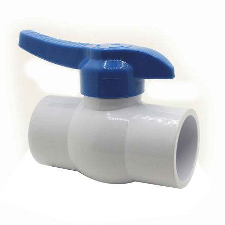 Thrifco Plumbing 6415210 1/2 Inch Slip PVC Ball Valve - Blue Handle (Heavy-Duty)