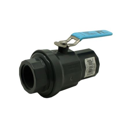 Thrifco 6416222 1 Inch Threaded x Threaded PVC Ball Valve with Stainless Steel Handle SCH 80