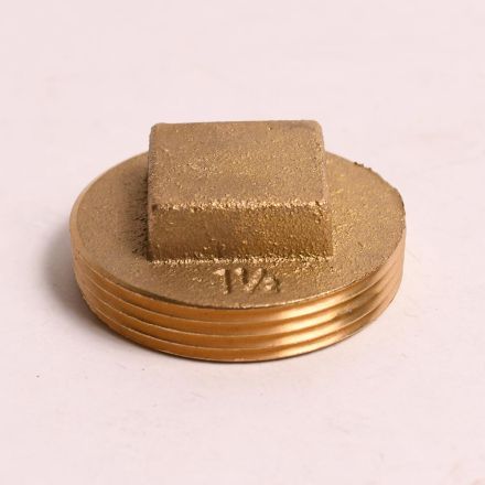 Thrifco 6744290 1-1/2 Inch Brass Square Head Cleanout Plug