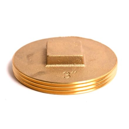 Thrifco 6744293 3 Inch Brass Square Head Cleanout Plug