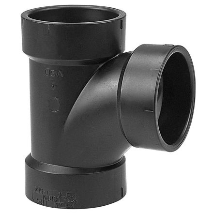 Thrifco Plumbing 6792128 92128 2 Inch X1-1/2 Inch X 1-1/2 Inch ABS Sanitary Reducing Tee