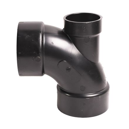 Thrifco Plumbing 6792249 92249 4 Inch X 4 Inch X 2 Inch ABS 1/4 Bend Elbow with Low Heel Inlet