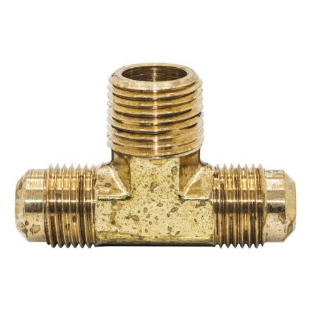 Thrifco Plumbing 6945003 #45 1/4 Inch x 1/8 Inch Brass Flare MIP Tee