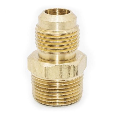 Thrifco Plumbing 6948005 #48 1/4 Inch x 1/4 Inch Brass Flare MIP Adapter