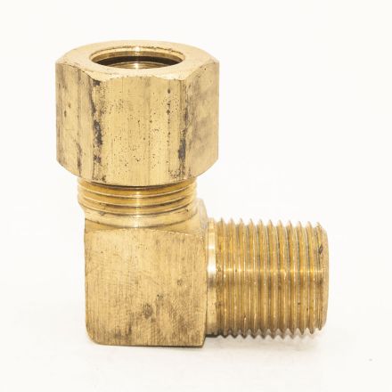 Thrifco Plumbing 6969000 69 1/8 Inch x 1/8 Inch Lead-Free Brass Compression MIP Elbow
