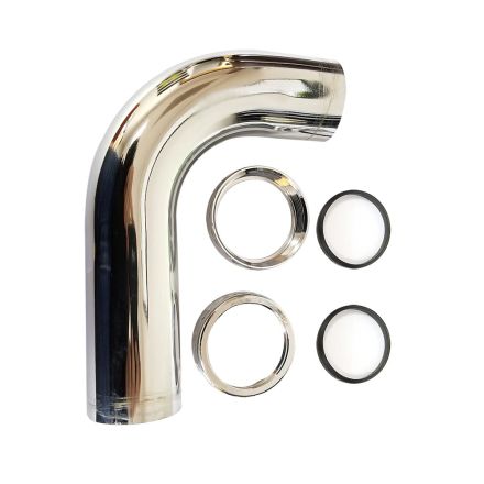 Thrifco 7711036 22 Gauge 2 Inch x 5 Inch x 7 Inch Chrome Plated Brass Closet Flush Elbow With Nut