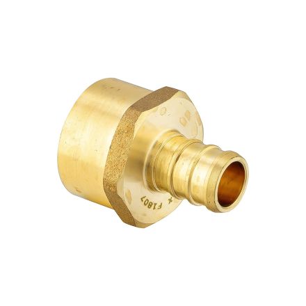 Thrifco 7910074 3/4 Inch x 1/2 Inch Brass Adapter F1807 x FPT Lead Free - PEX (B)