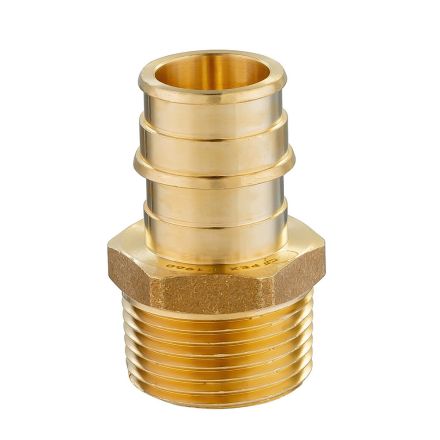 Thrifco 7920183 1/2 Inch x 1/2 Inch Brass Male Adapter F1960 x MPT Lead Free - PEX (A)