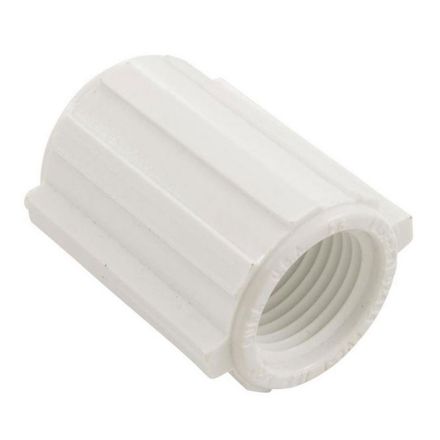 Thrifco 8113827 1 Inch Threaded x Threaded SCH 40 PVC Coupling (White)