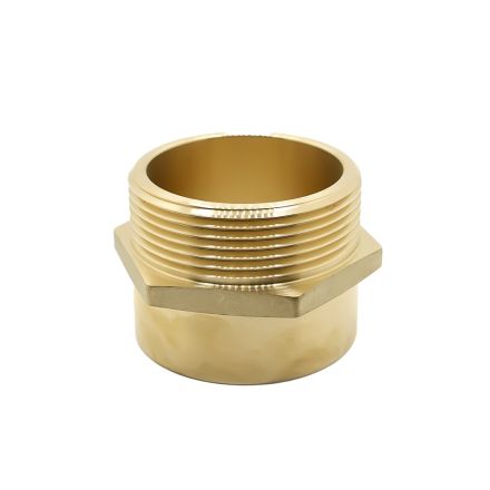 Fire Safe 8612030 1 Inch Female NPT x 1 Inch Male NH/NST Brass HEX Fire Hose / Hydrant Adapter