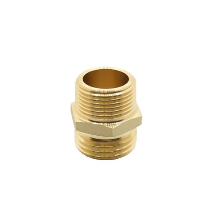 Fire Safe 8612040 1 Inch Male NPT x 1 Inch Male NH/NST Brass HEX Fire Hose / Hydrant Adapter