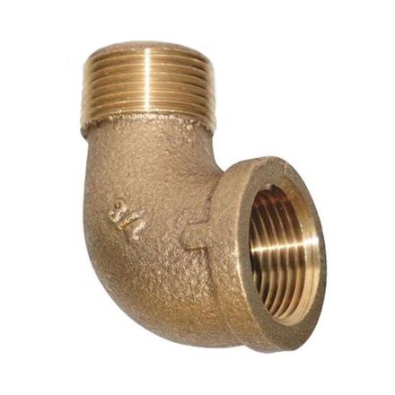 Thrifco Plumbing 9317039 1/4 90 Brass St Elbow